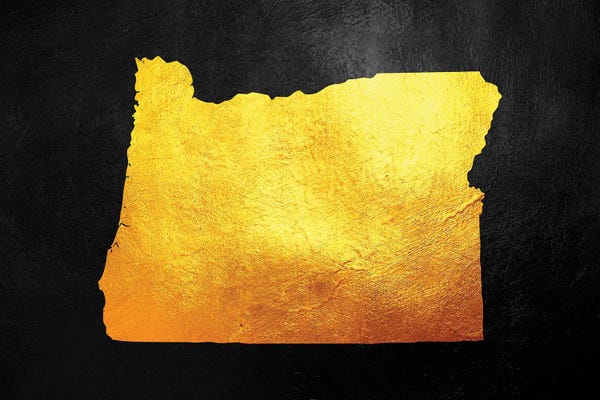 Oregon: Oregon Gold Map by Adrian Baldovino