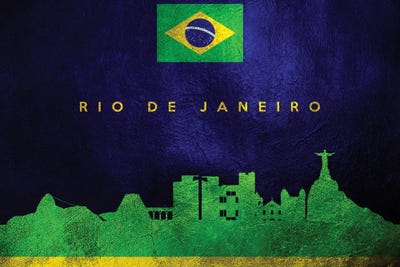 Rio De Janeiro Brazil Skyline by Adrian Baldovino canvas print