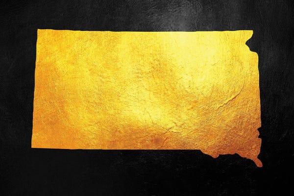 South Dakota: South Dakota Gold Map by Adrian Baldovino