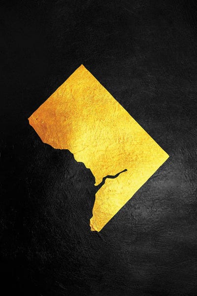 Washington, D.C. Maps: Washington DC Gold Map by Adrian Baldovino