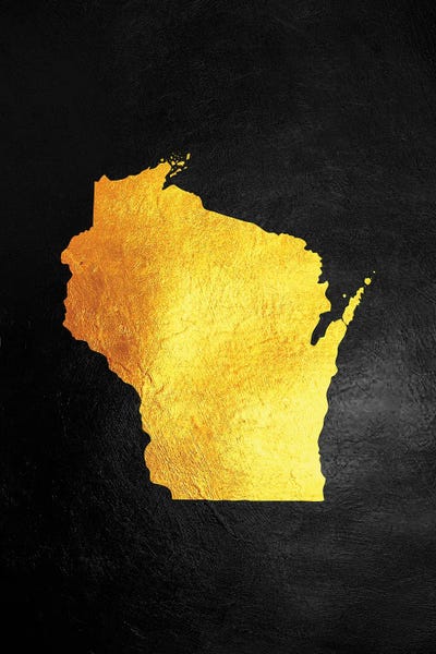 Wisconsin: Wisconsin Gold Map by Adrian Baldovino