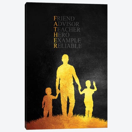 Father's Day Tribute Canvas Print #ABV1103} by Adrian Baldovino Canvas Art