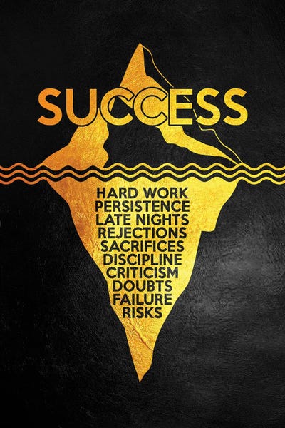 Success Iceberg by Adrian Baldovino metal wall art