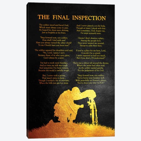 The Final Inspection - A Soldier's Poem Canvas Print #ABV1108} by Adrian Baldovino Canvas Art