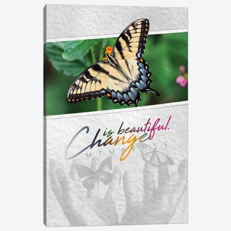 Change Is Beautiful Butterfly Canvas Print #ABV1112} by Adrian Baldovino Canvas Art Print