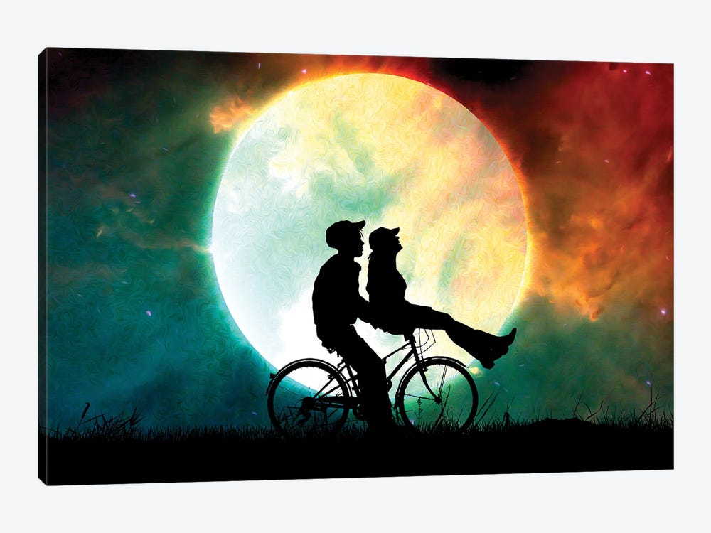 Midnight Cyclist by Adrian Baldovino 1-piece Canvas Artwork