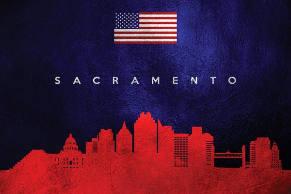 Sacramento: Sacramento California Skyline by Adrian Baldovino