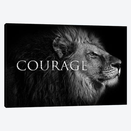 Lion Courage II Canvas Print #ABV1143} by Adrian Baldovino Canvas Wall Art