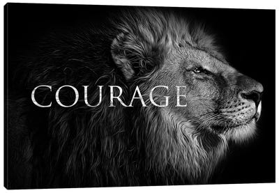 Lion Courage II Canvas Art Print - Courage Art