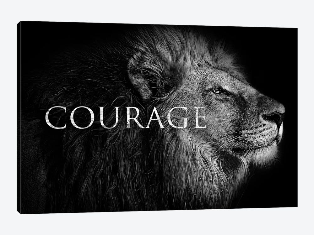 Lion Courage II by Adrian Baldovino 1-piece Canvas Art Print