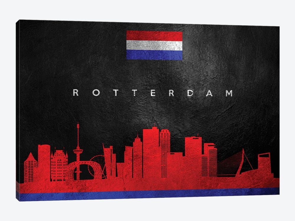 Rotterdam Netherlands Skyline by Adrian Baldovino 1-piece Art Print