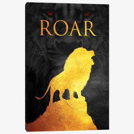 Roar Like A Lion Canvas Print #ABV1185} by Adrian Baldovino Art Print