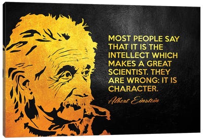 Albert Einstein Character Canvas Art Print - Inventor & Scientist Art