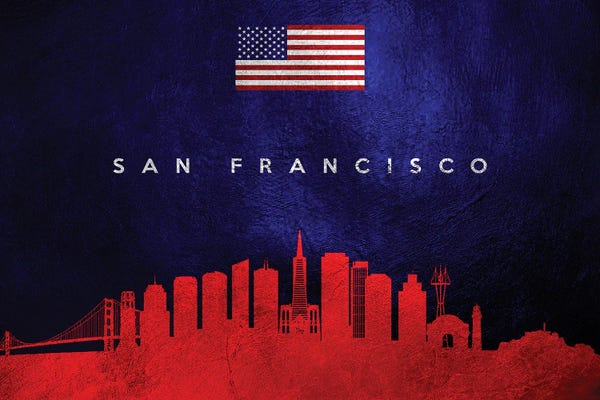 San Francisco Skylines: San Francisco California Skyline by Adrian Baldovino