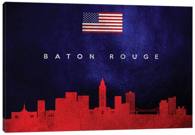 Baton Rouge Louisiana Skyline Canvas Art Print