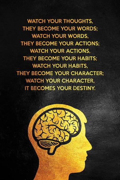 Black & White & Gold: Watch Your Thoughts by Adrian Baldovino