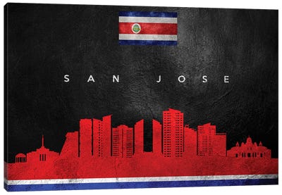 San Jose Costa Rica Skyline Canvas Art Print - San Jose