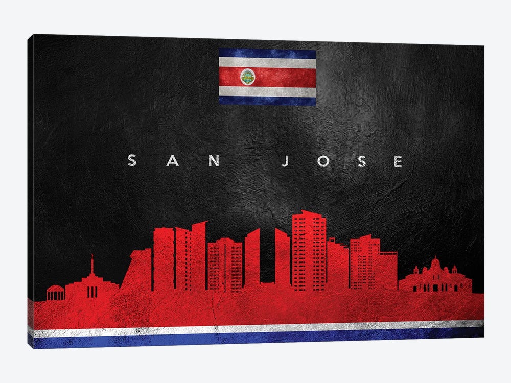 San Jose Costa Rica Skyline by Adrian Baldovino 1-piece Canvas Print