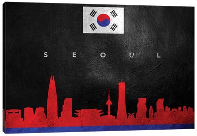 Seoul South Korea Skyline Canvas Art Print - Adrian Baldovino