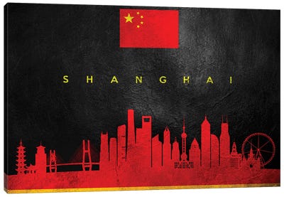 Shanghai China Skyline Canvas Art Print - Adrian Baldovino