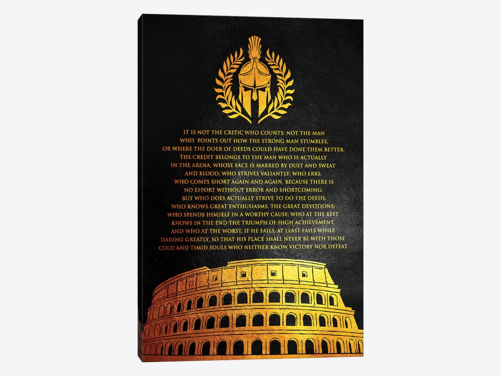 The Man In the Arena by Adrian Baldovino 1-piece Art Print
