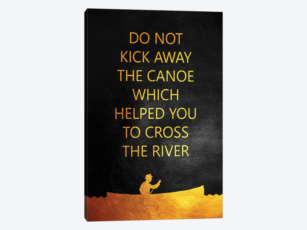 River Canoe by Adrian Baldovino 1-piece Canvas Art Print