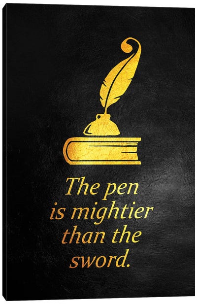 The Mightier Pen Canvas Art Print - Creativity Art
