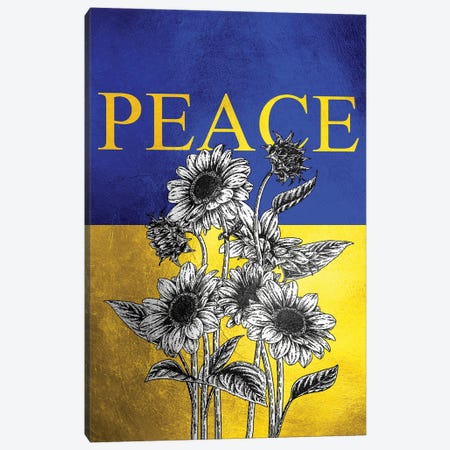 Ukraine Sunflower Peace Canvas Print #ABV1284} by Adrian Baldovino Canvas Wall Art