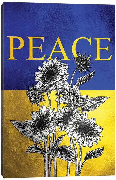 Ukraine Sunflower Peace Canvas Art Print - Ukraine Art