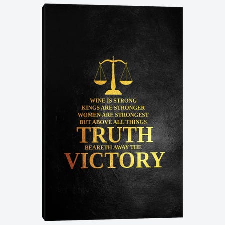 Truth Is Victory Canvas Print #ABV1288} by Adrian Baldovino Canvas Art Print
