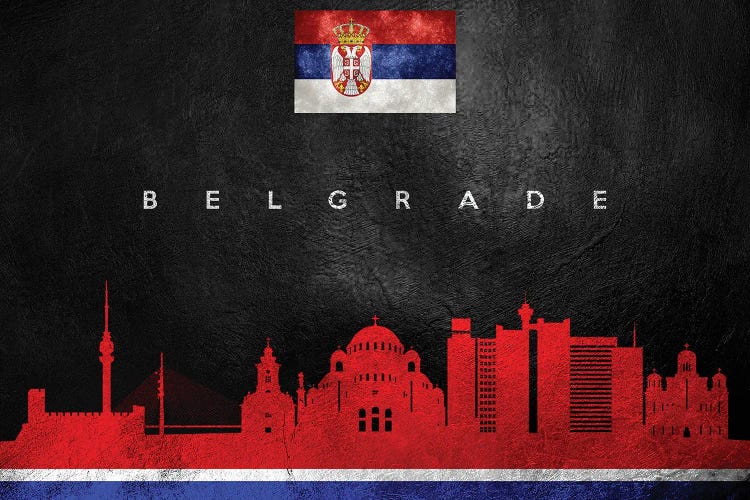 Belgrade Serbia Skyline by Adrian Baldovino wall art