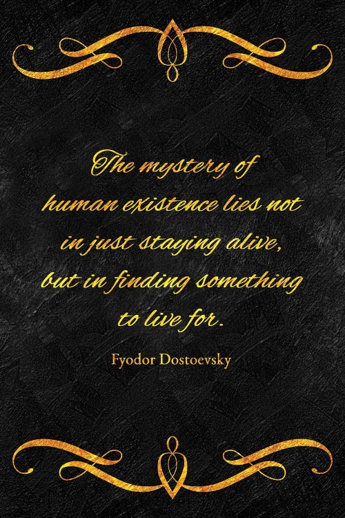Live For Something - Fyodor Dostoevsky by Adrian Baldovino wall art