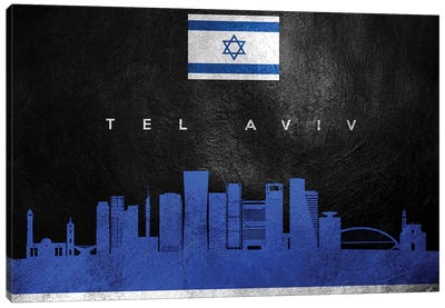 Tel Aviv Israel Skyline Canvas Art Print - Adrian Baldovino