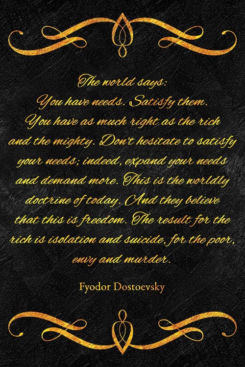 What The World Says - Fyodor Dostoevsky