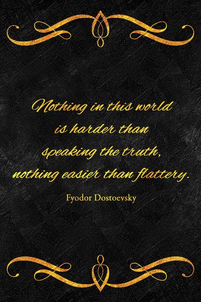 Speak The Truth - Fyodor Dostoevsky by Adrian Baldovino canvas print