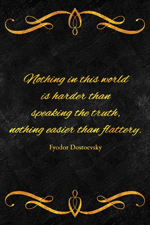 Speak The Truth - Fyodor Dostoevsky by Adrian Baldovino wall art