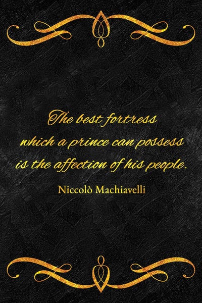 The Best Fortress - Niccolò Machiavelli by Adrian Baldovino canvas print