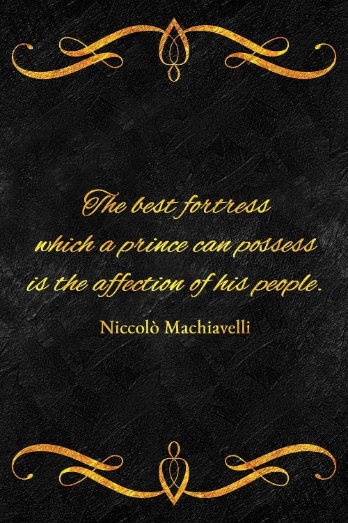 The Best Fortress - Niccolò Machiavelli by Adrian Baldovino wall art