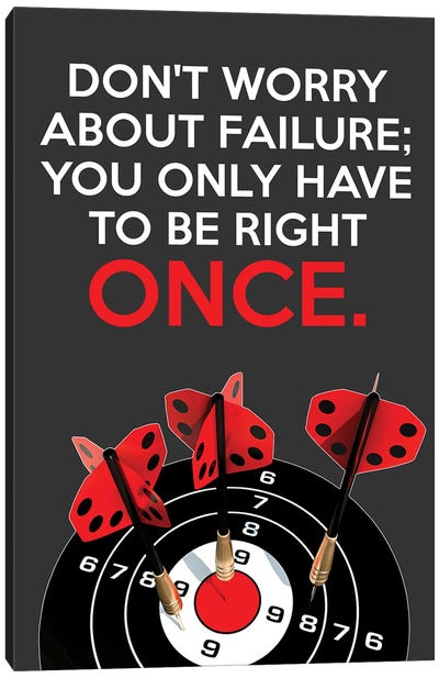 Try Until You Succeed Canvas Art Print - Cards & Board Games
