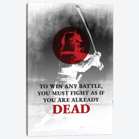 Deadly Fighter - Miyamoto Musashi Canvas Print #ABV1327} by Adrian Baldovino Art Print