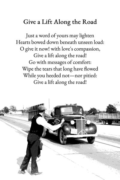 A Lift Along The Road by Adrian Baldovino canvas print