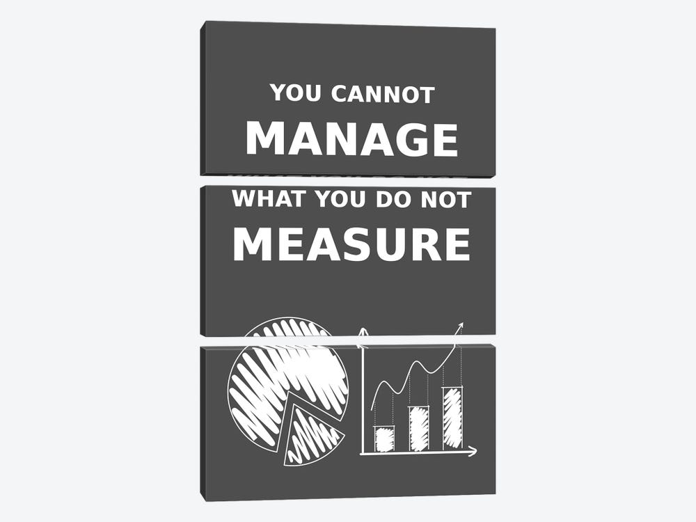 Measure Then Manage by Adrian Baldovino 3-piece Canvas Wall Art