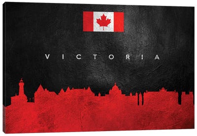 Victoria Canada Skyline Canvas Art Print - Adrian Baldovino