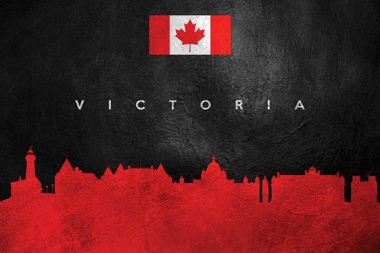 Victoria Canada Skyline by Adrian Baldovino wall art
