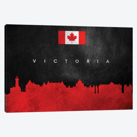 Victoria Canada Skyline Canvas Print #ABV133} by Adrian Baldovino Art Print