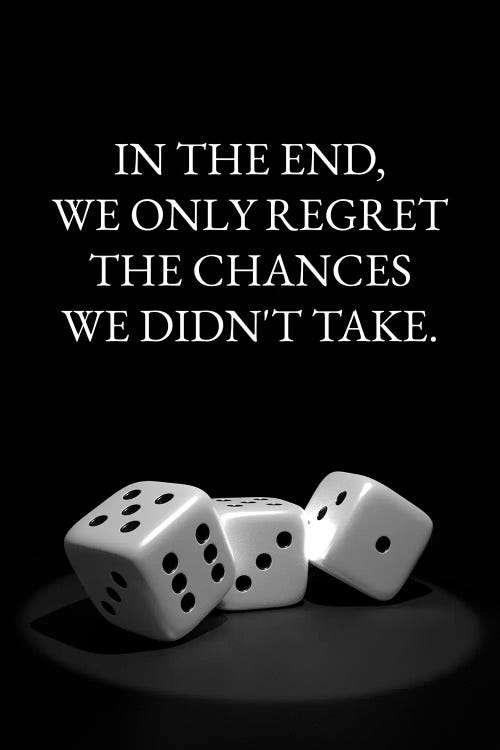 Dice Risk Chance by Adrian Baldovino wall art