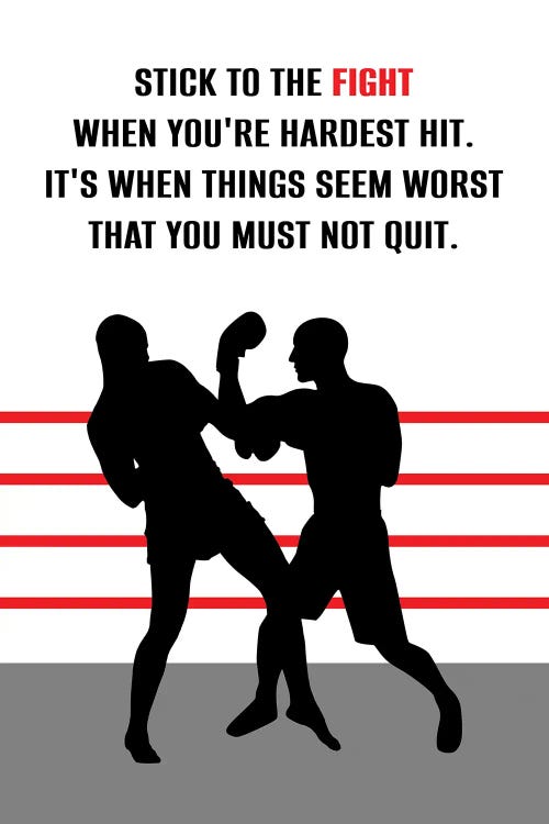 Stick To The Fight by Adrian Baldovino wall art