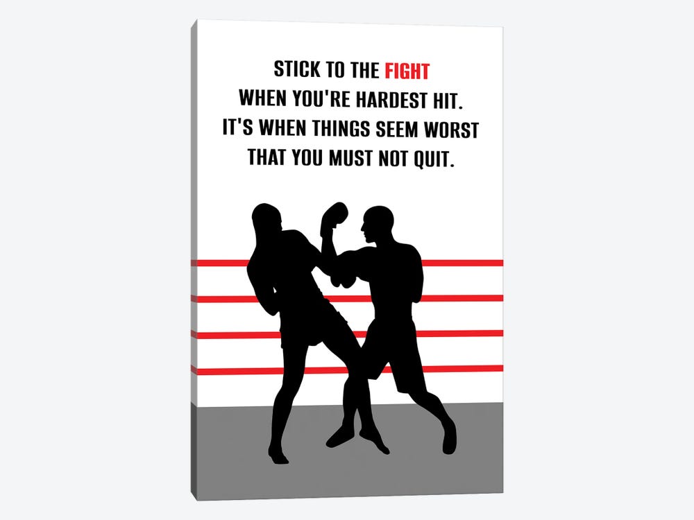 Stick To The Fight by Adrian Baldovino 1-piece Canvas Art