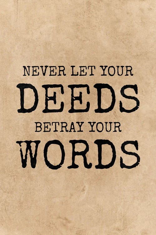 Deeds And Words by Adrian Baldovino wall art