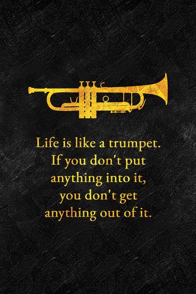 Life And Trumpet by Adrian Baldovino canvas print